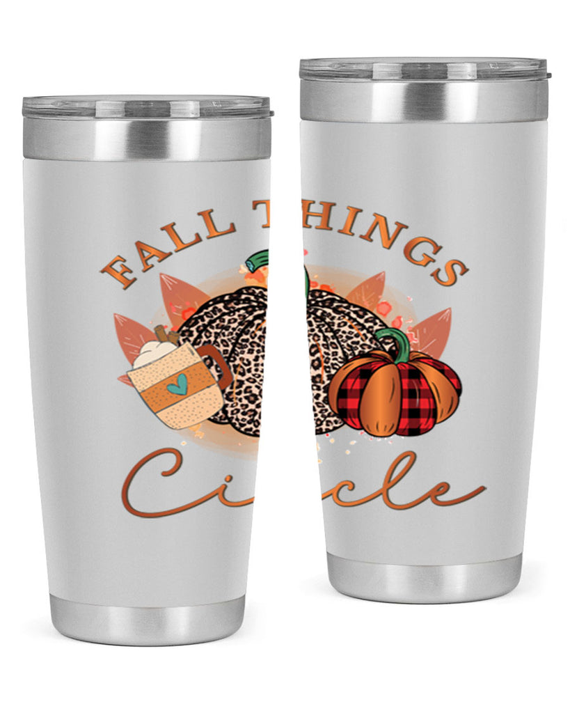 Fall Things Circle 133#- fall- Tumbler