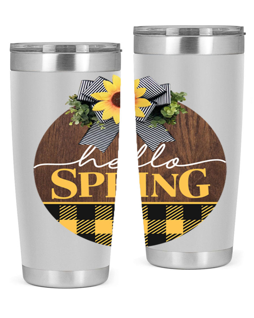 Hello Spring plaid Mockup 204#- spring- Tumbler