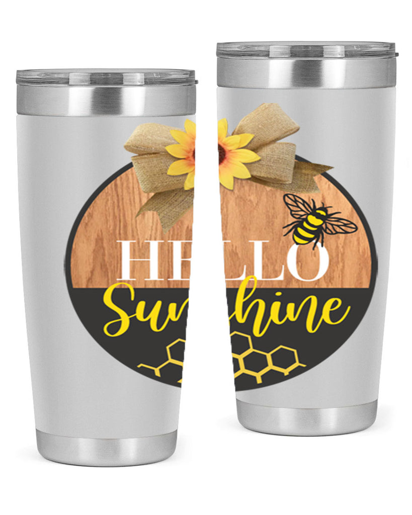 Hello Sunshine and bee Mockup215#- spring- Tumbler