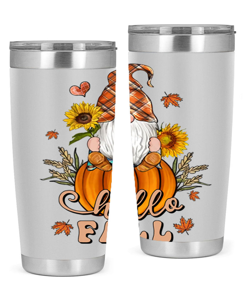 HelloFallAutumnGnome 298#- fall- Tumbler