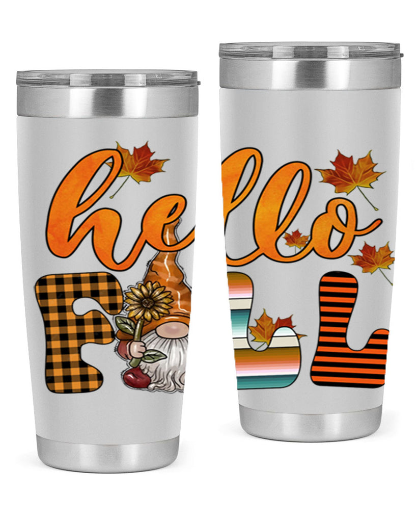 HelloFallVintageGnome 299#- fall- Tumbler