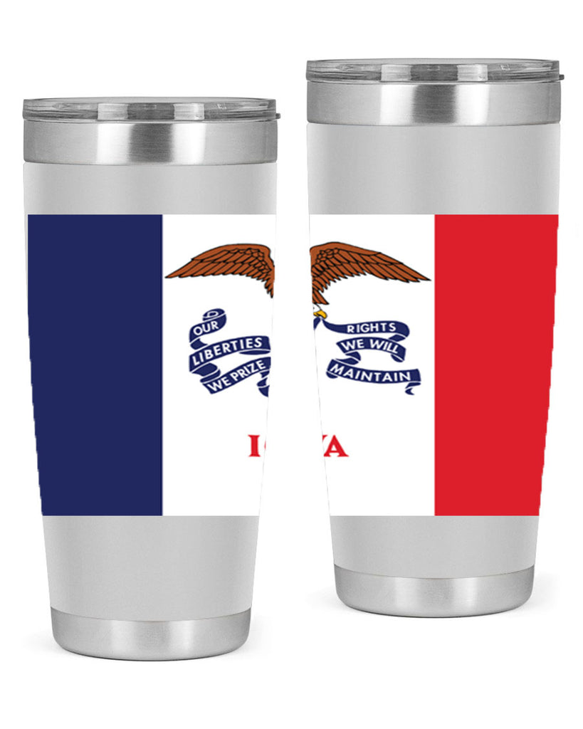 Iowa 37#- Us Flags- Tumbler
