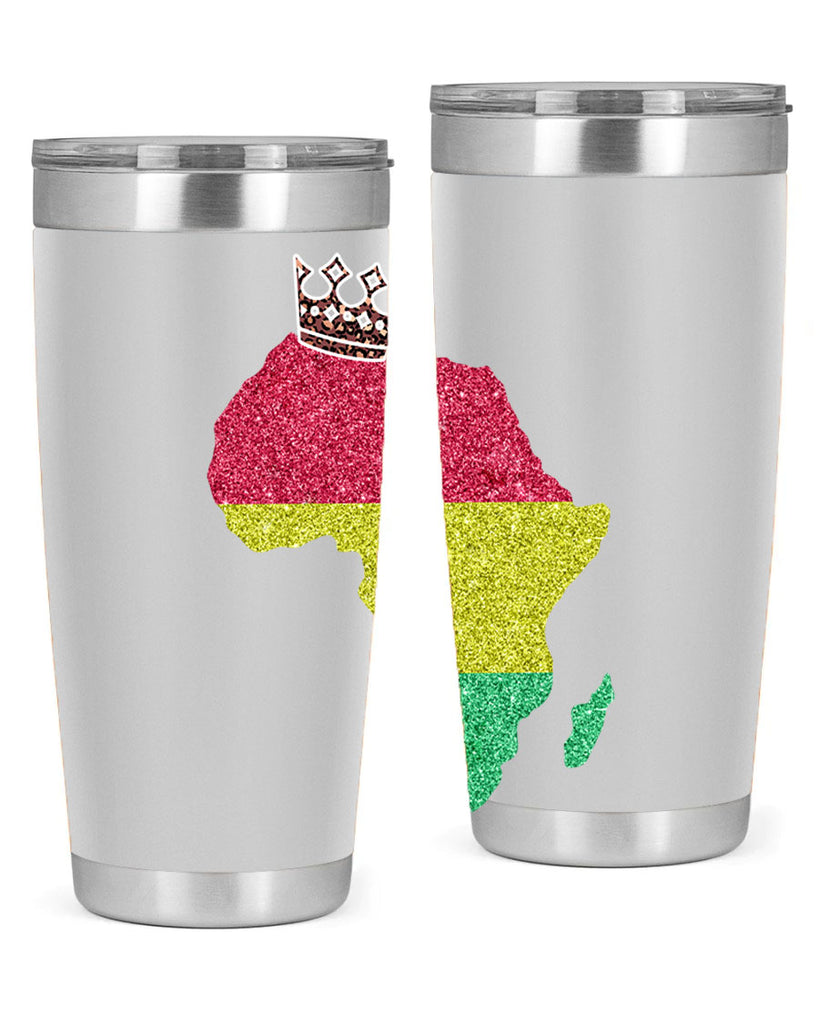 Juneteenth Crown Africa Flag 6#- Juneteenth- tumbler