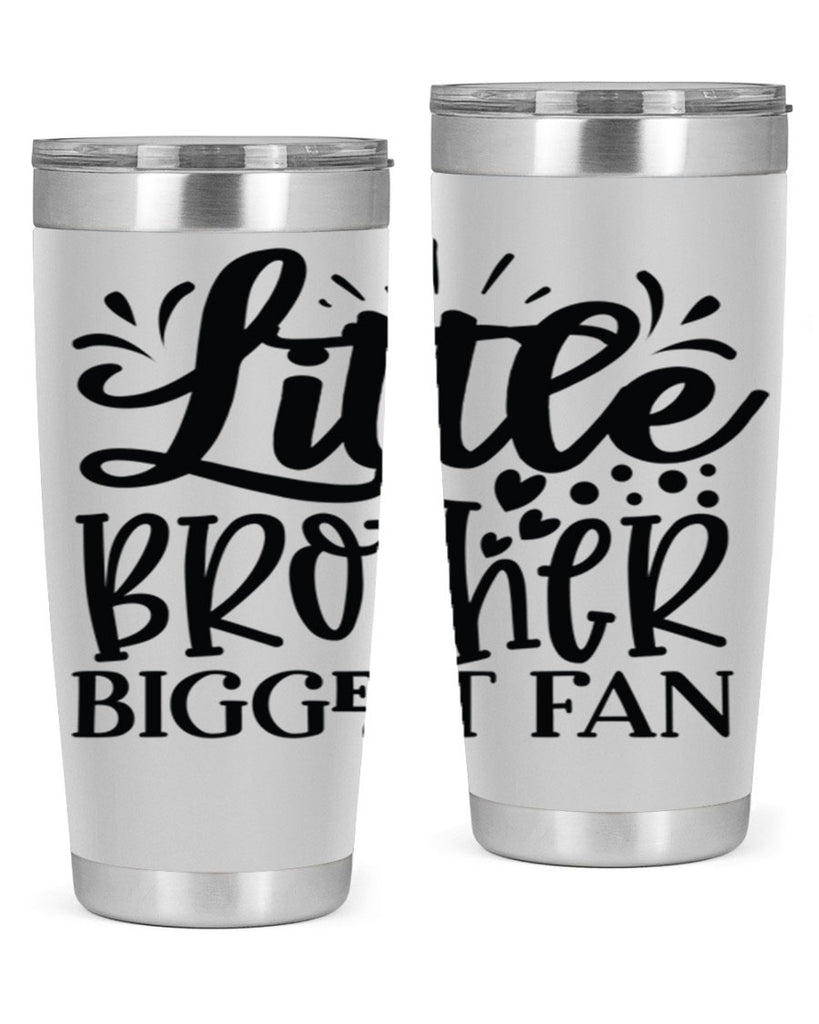Little Brother Biggest Fan 2056#- baseball- Tumbler
