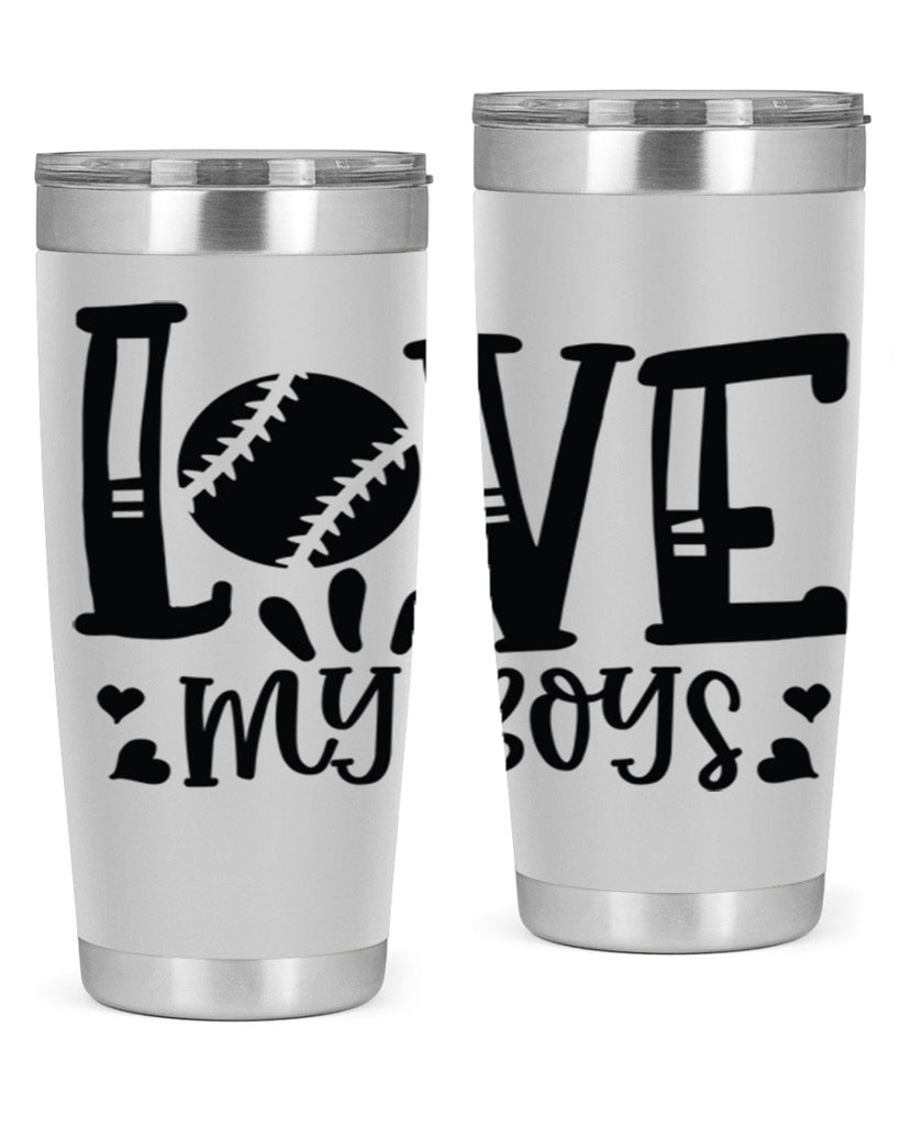 Love My Boys 2053#- baseball- Tumbler