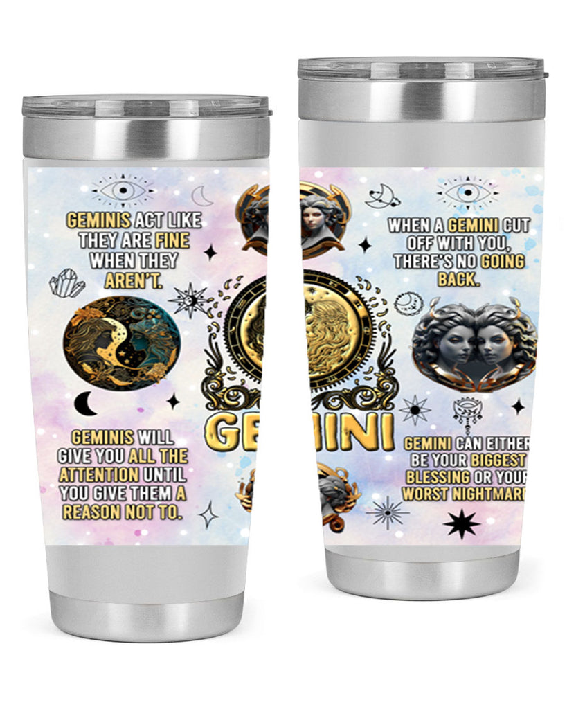 StraightGemini 472#- zodiac- Tumbler