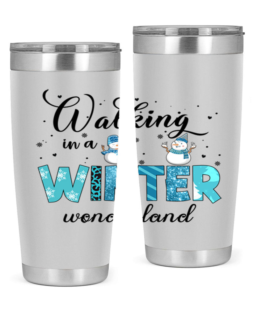 Walking in a winter wonderland 443#- winter- Tumbler