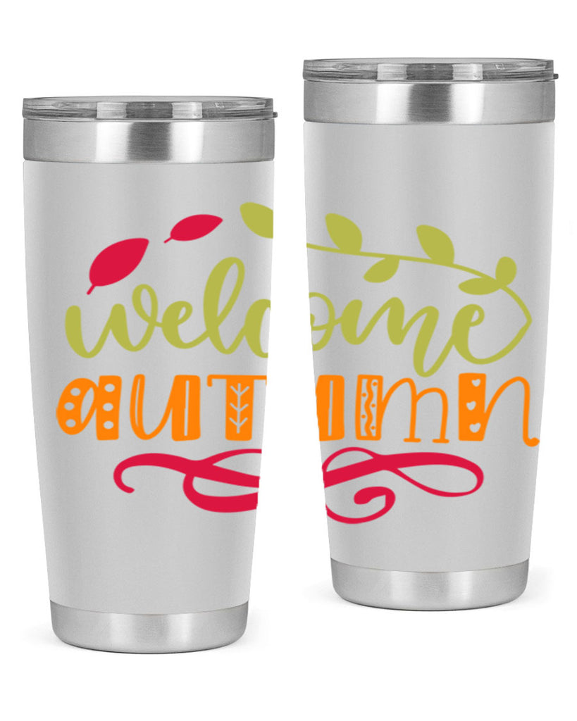 Welcome Autumn 629#- fall- Tumbler