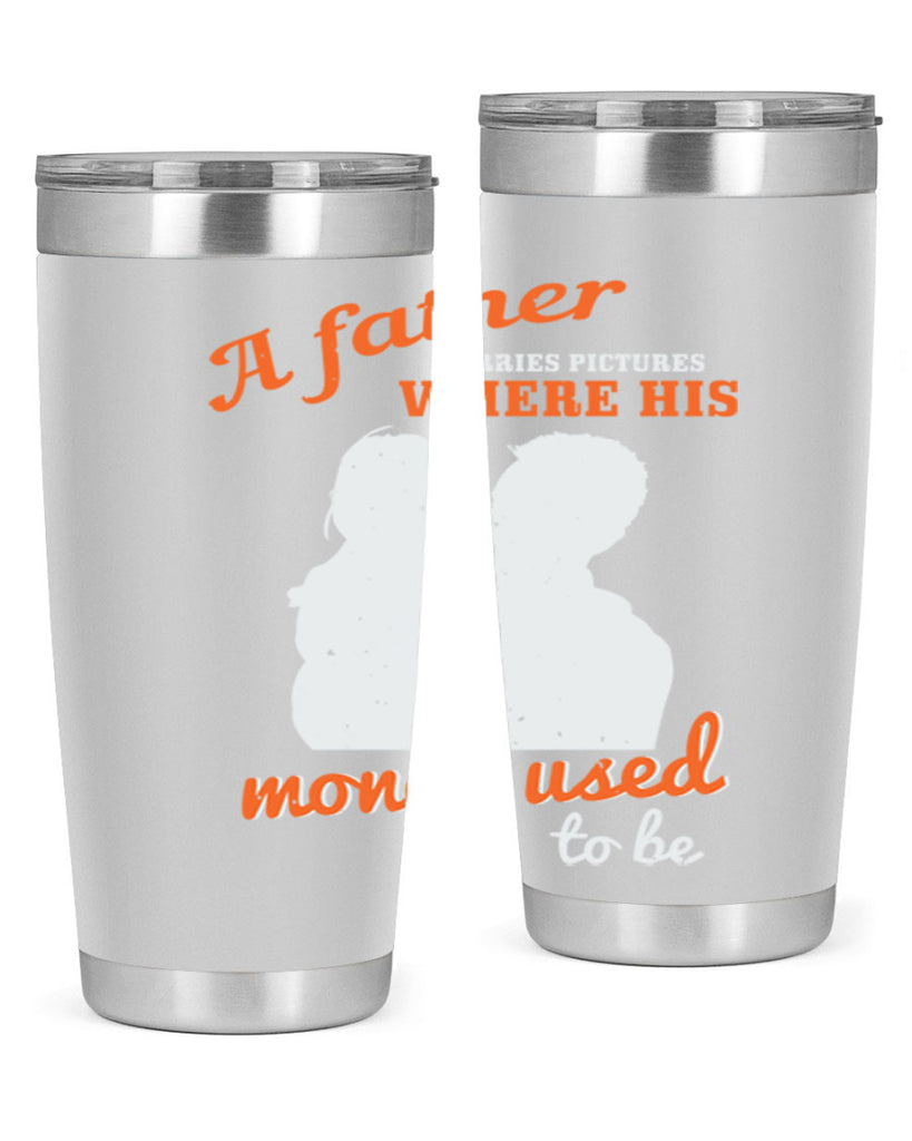 a father carries pictures 273#- fathers day- Tumbler
