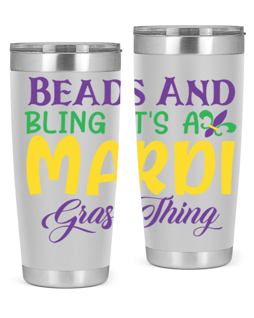 beads and bling its a mardi gras thing 86#- mardi gras- Tumbler