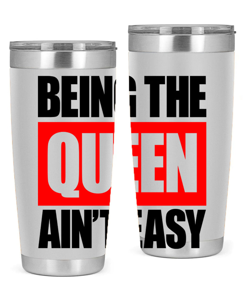 being the queen aint easy 255#- black words phrases- Cotton Tank