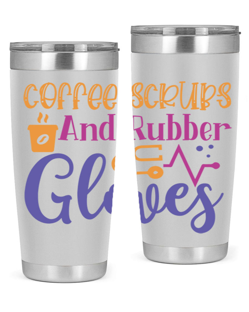 coffee scrubs and rubber gloves Style 392#- nurse- tumbler