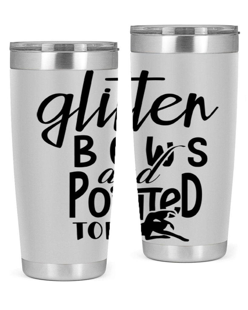 glitter bows and pointed toes 42#- ballet- Tumbler