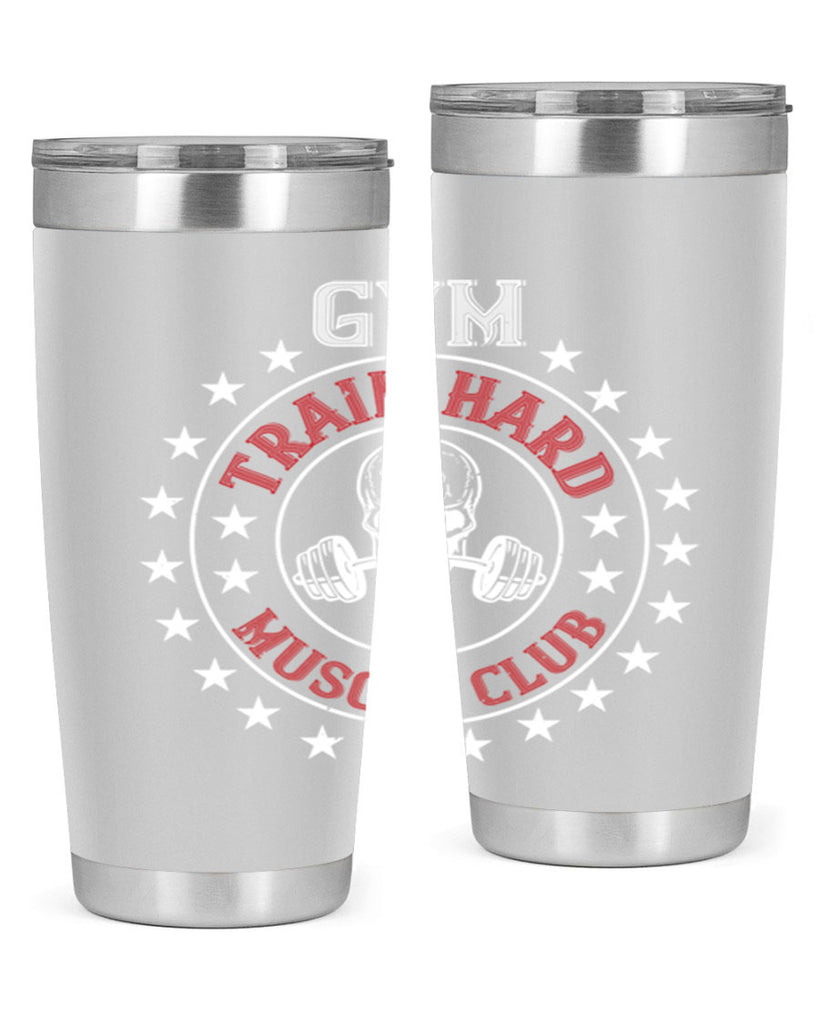 gym train hard mucle club 95#- gym- Tumbler