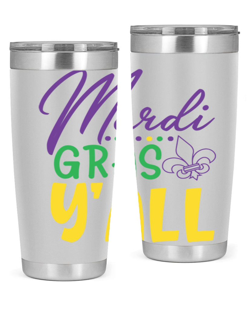 mardi gras yall 77#- mardi gras- Tumbler