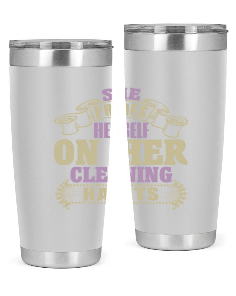 she prides hereself on her cleaning habits Style 14#- cleaner- tumbler