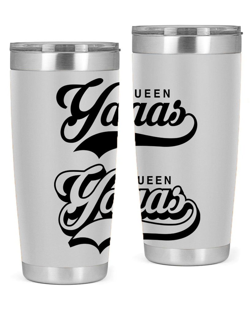 yaaas queen script 5#- black words phrases- Cotton Tank