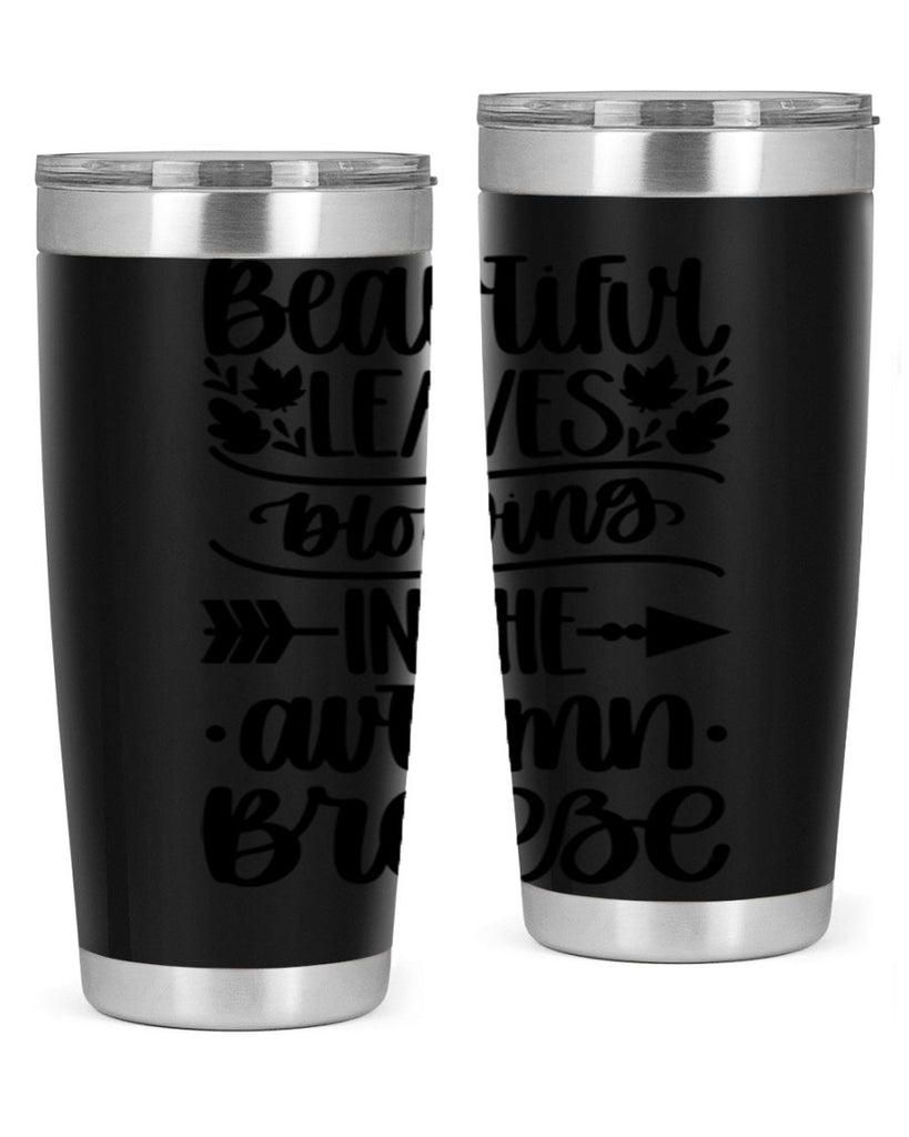 Beautiful Leaves Blowing In The Autumn Breeze 479#- fall- Tumbler