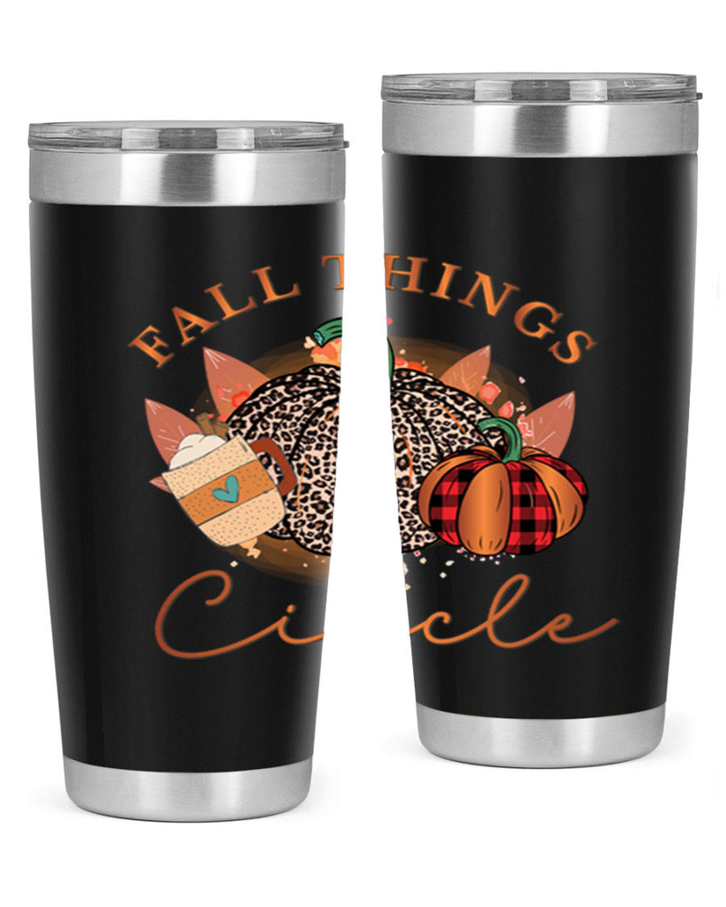 Fall Things Circle 133#- fall- Tumbler