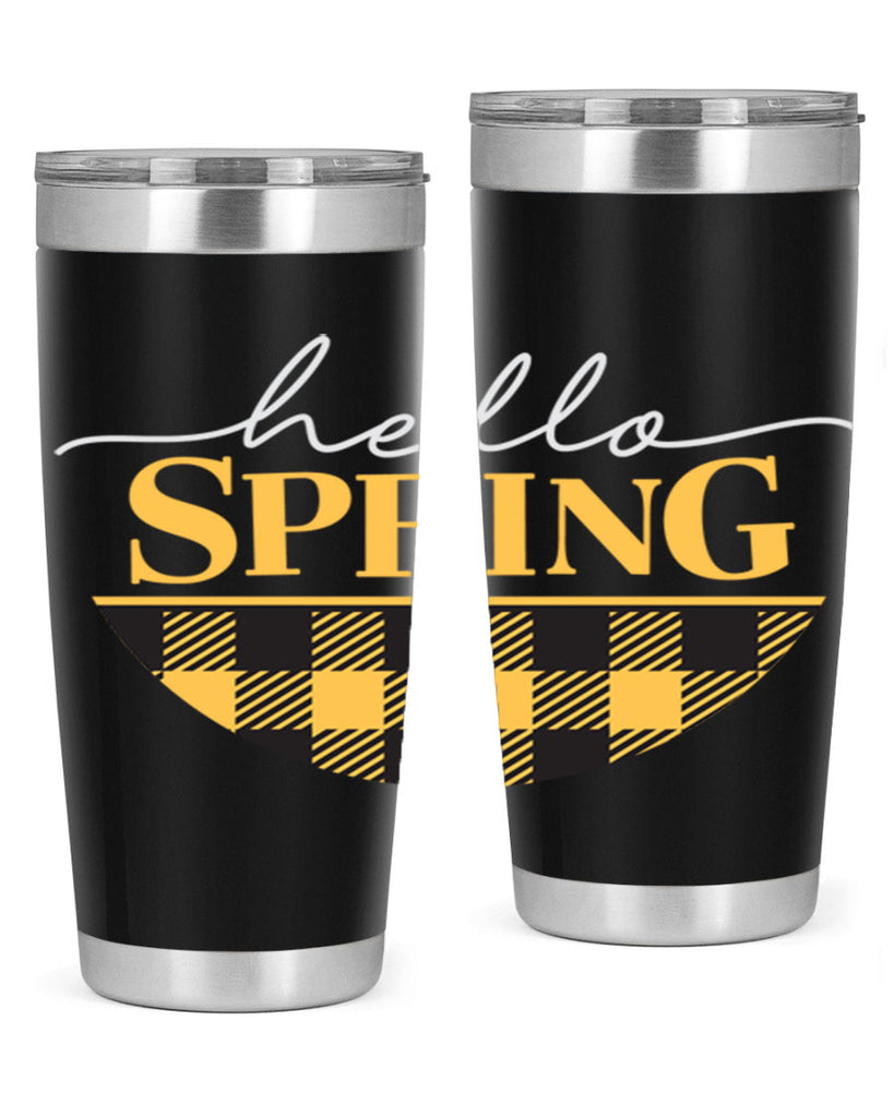 Hello Spring plaid 203#- spring- Tumbler