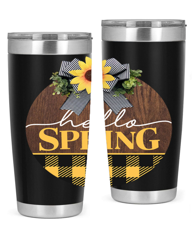 Hello Spring plaid Mockup 204#- spring- Tumbler