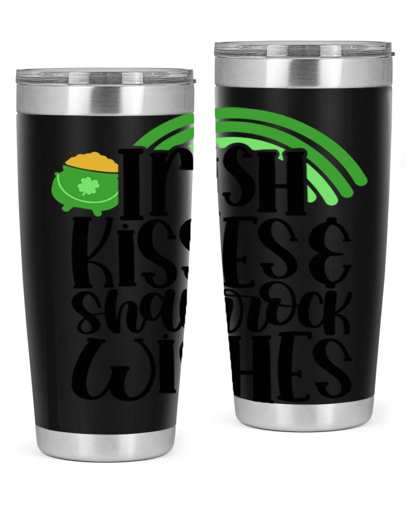 Irish Kisses Shamrock Wishes Style 80#- St Patricks Day- Tumbler