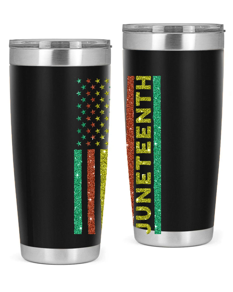 Juneteenth Freedom Day Afro Usa Flag Png 23#- Juneteenth- tumbler