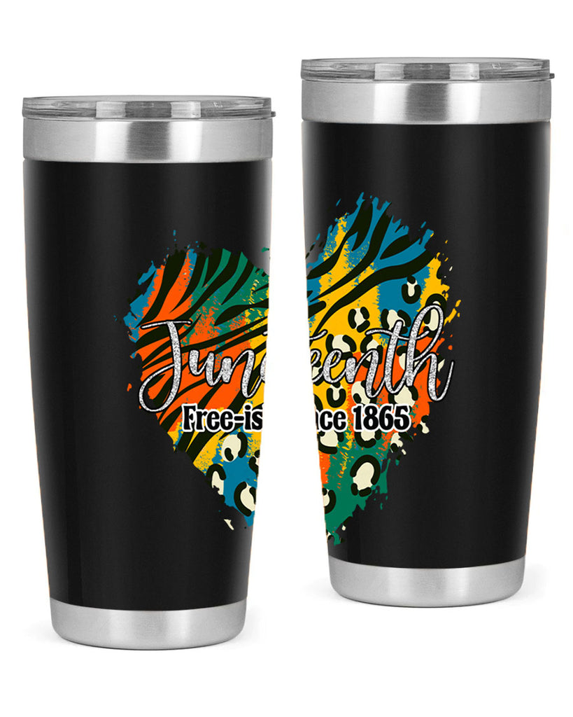 Juneteenth Freeish Since 1865 Heart Png 38#- Juneteenth- tumbler