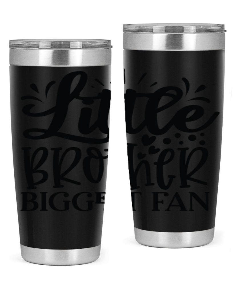 Little Brother Biggest Fan 2056#- baseball- Tumbler