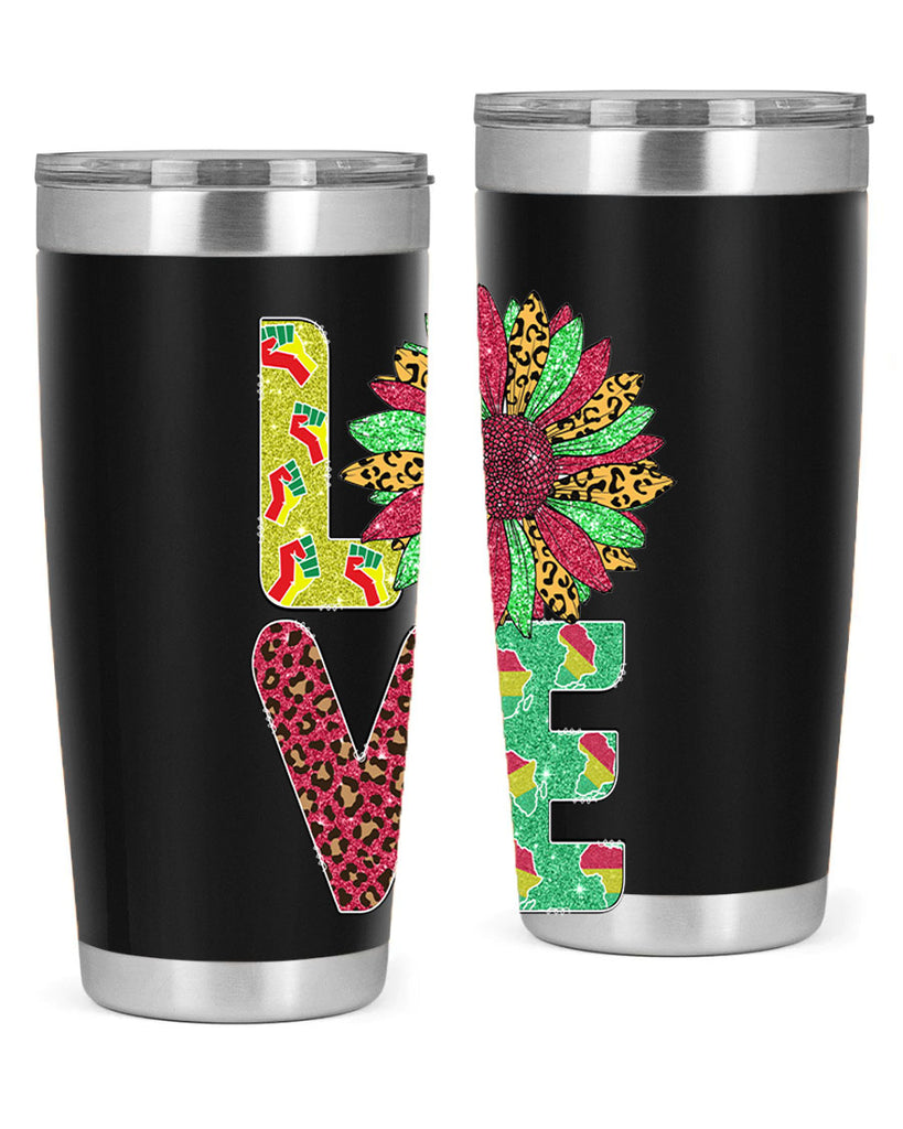 Love Juneteenth Day Fist Sunflower Png 7#- Juneteenth- tumbler