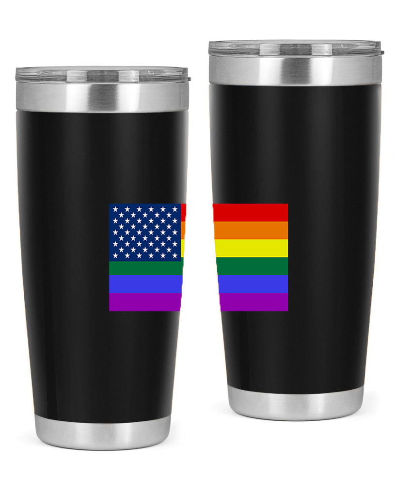 Rainbow american flag 11#- lgbt- Tumbler