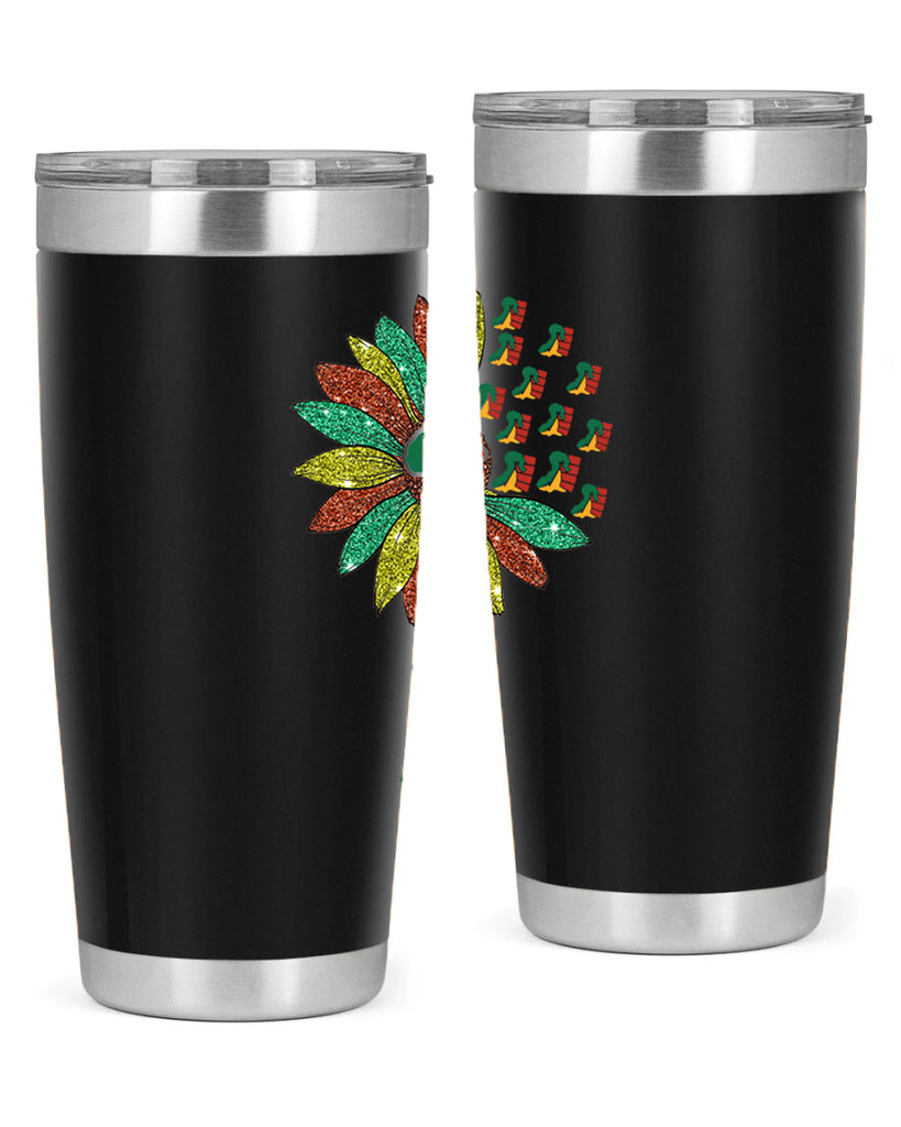 Sunflower Fist Juneteenth Black History 24#- Juneteenth- tumbler