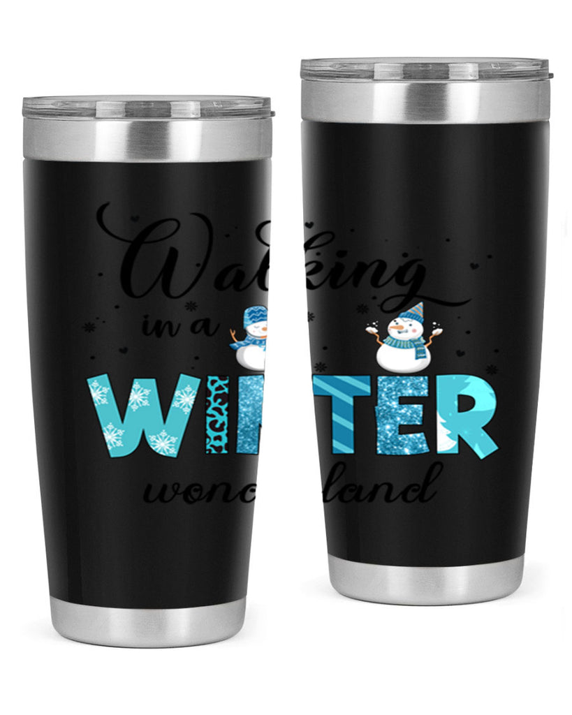 Walking in a winter wonderland 443#- winter- Tumbler