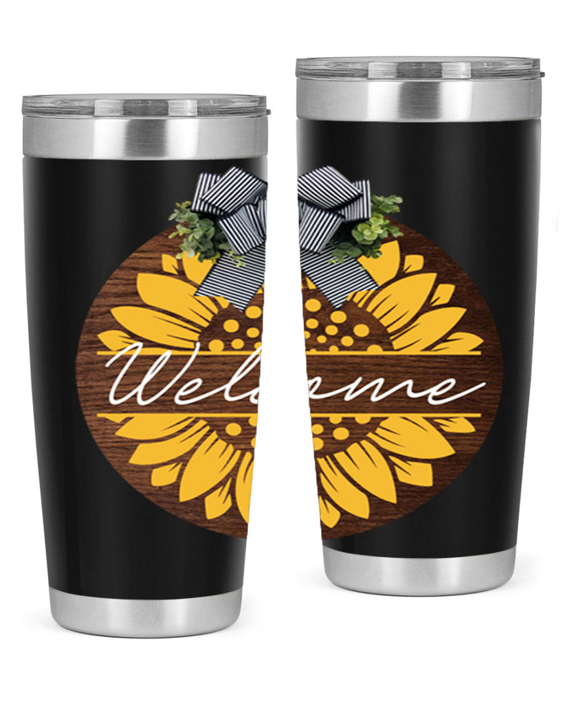 Welcome Sunflower Mockup584#- spring- Tumbler
