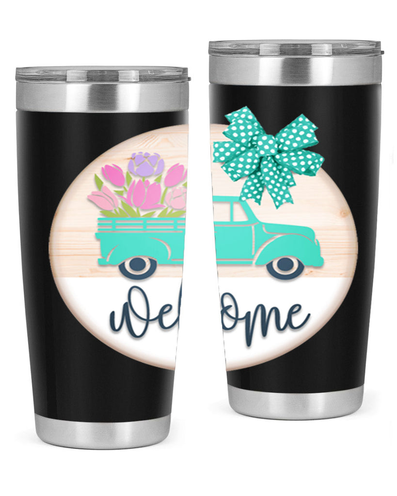 Welcome spring truck Mockup578#- spring- Tumbler