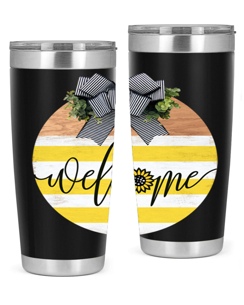 Welcome with sunflower Mockup591#- spring- Tumbler