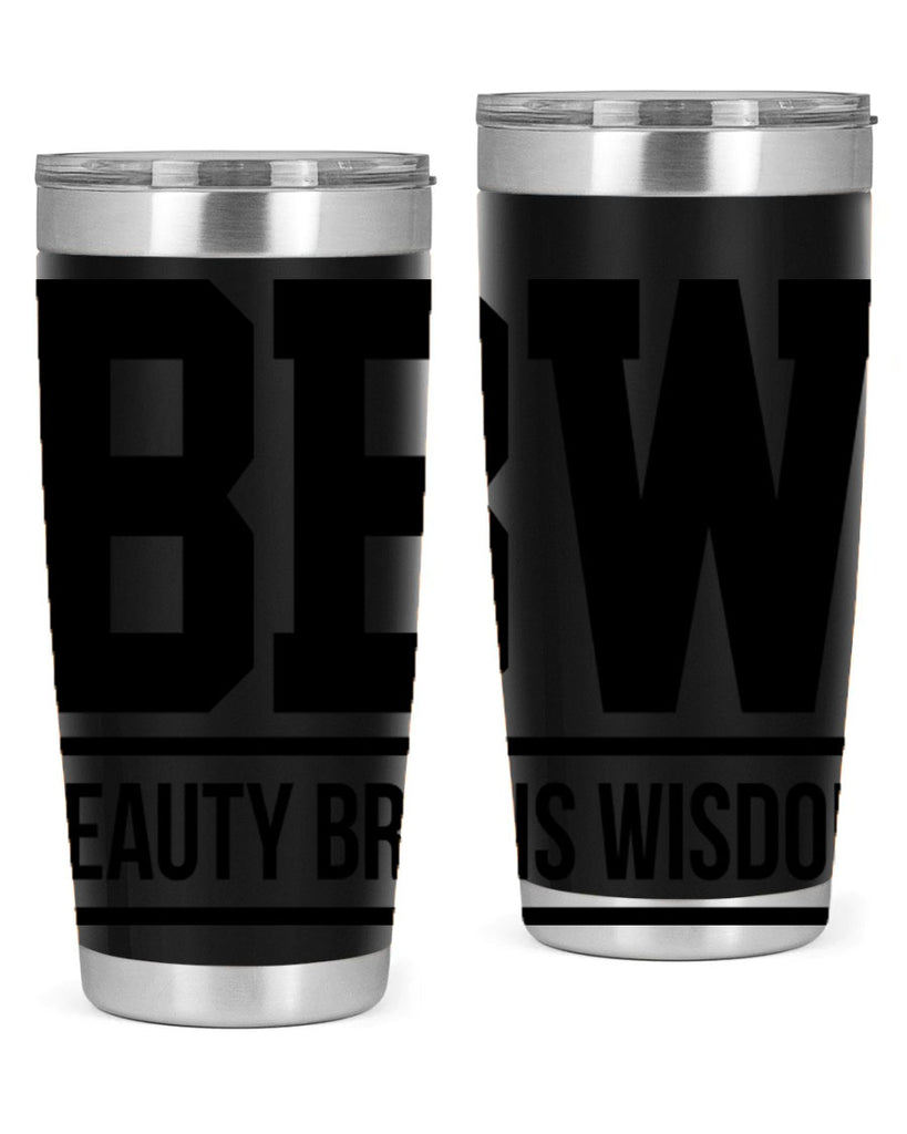 bbw beauty brains wisdom 263#- black words phrases- Cotton Tank