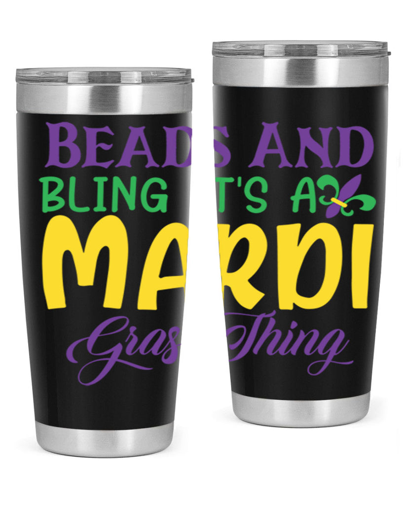 beads and bling its a mardi gras thing 86#- mardi gras- Tumbler
