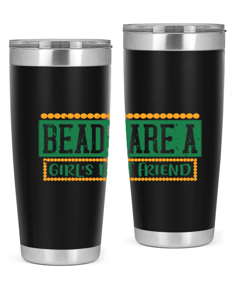 beads are a girls best friend 29#- mardi gras- Tumbler