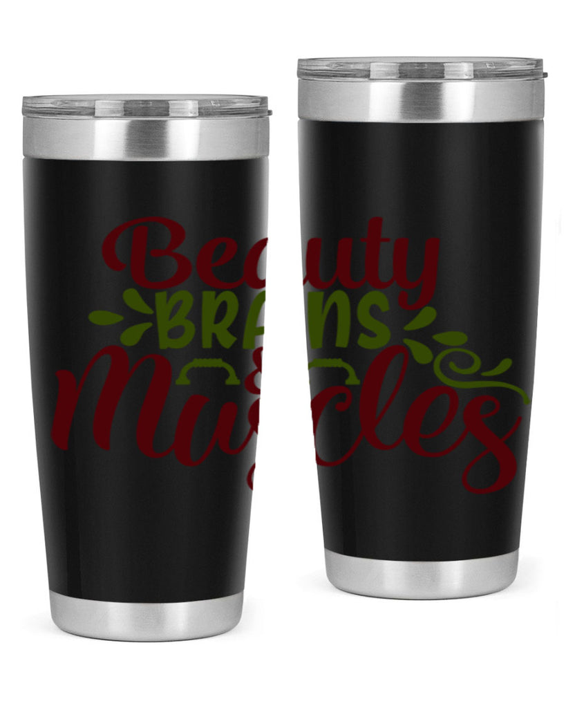 beauty brains muscles 52#- gym- Tumbler