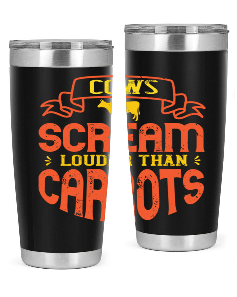 cows scream louder than carrots 71#- vegan- Tumbler