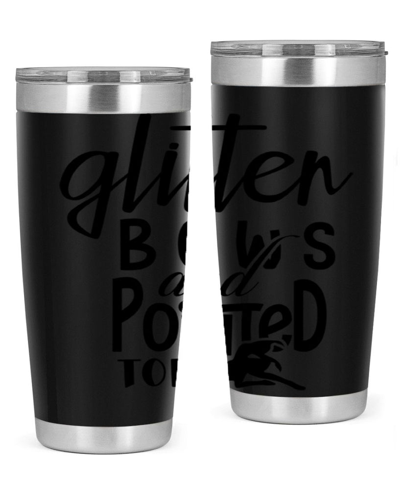 glitter bows and pointed toes 42#- ballet- Tumbler