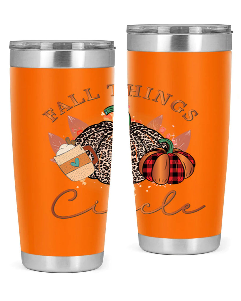 Fall Things Circle 133#- fall- Tumbler