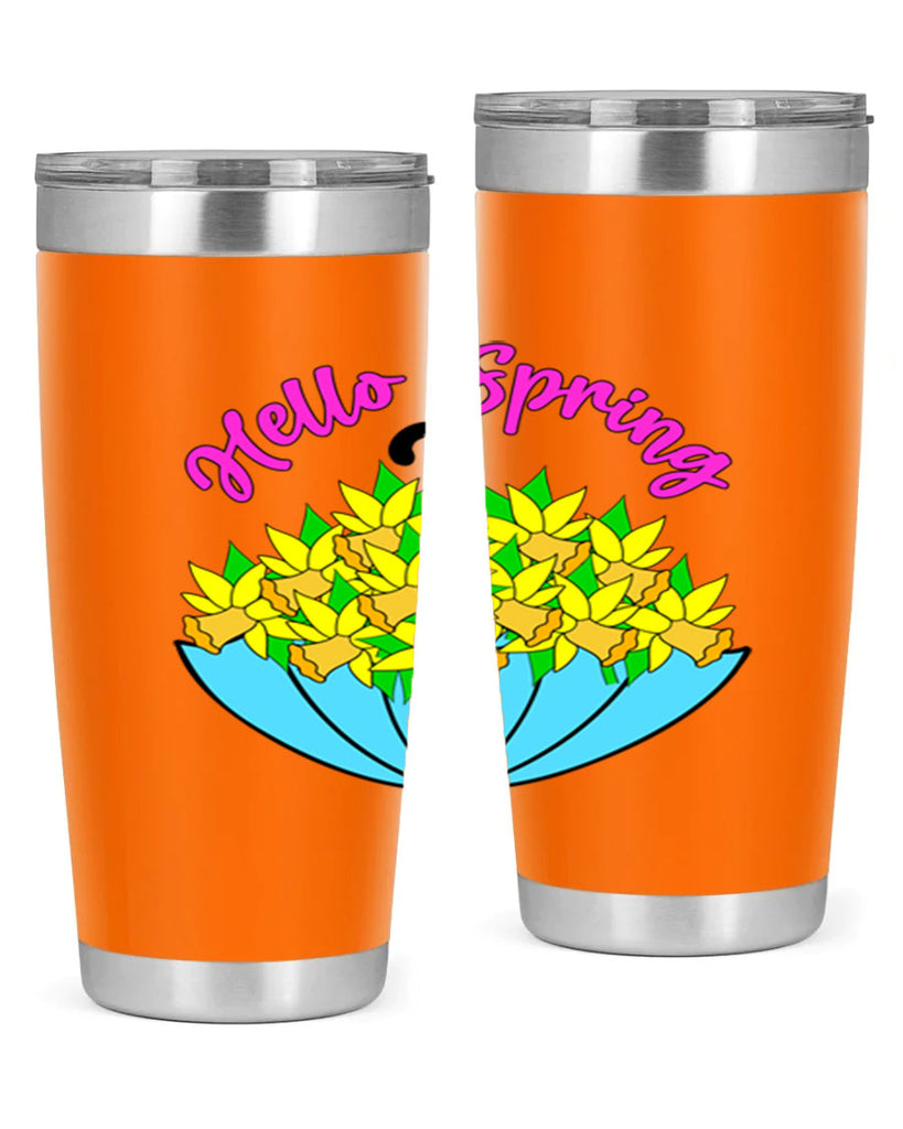 Hello Spring Umbrella Daffodils207#- spring- Tumbler