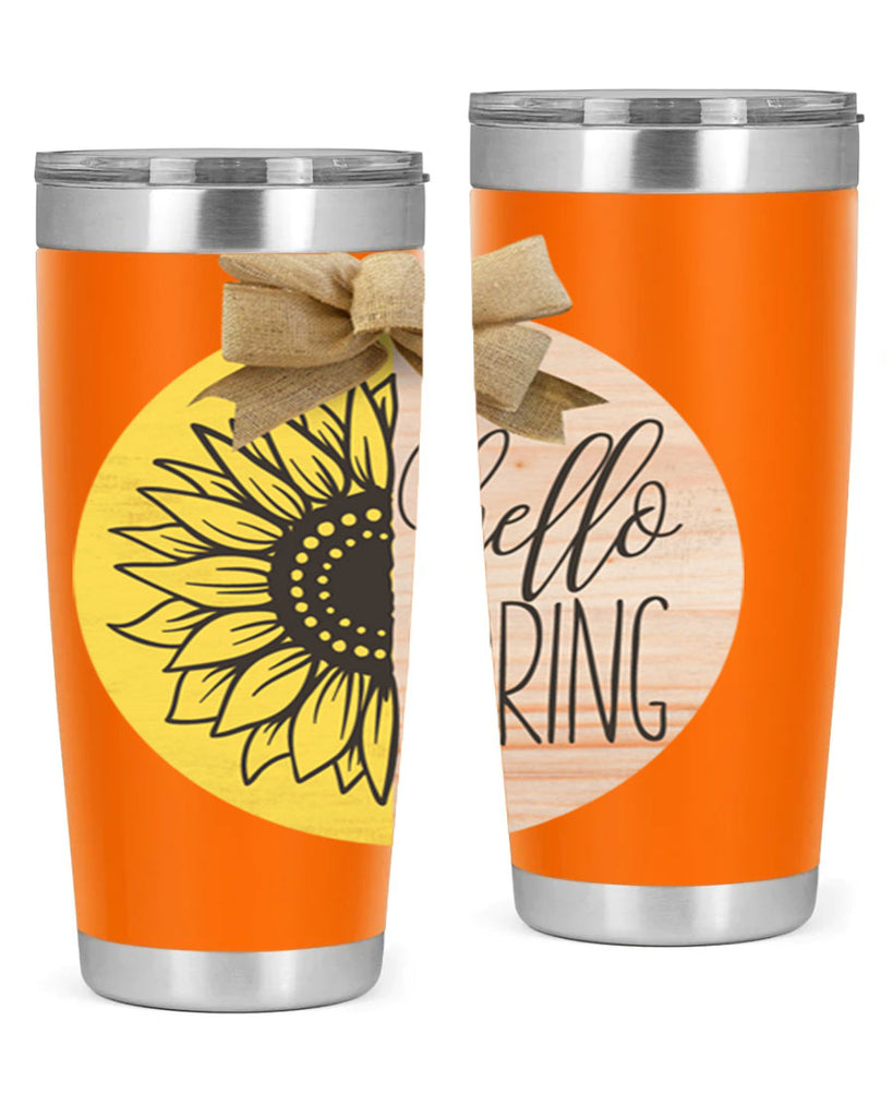Hello spring half sunflower Mockup198#- spring- Tumbler