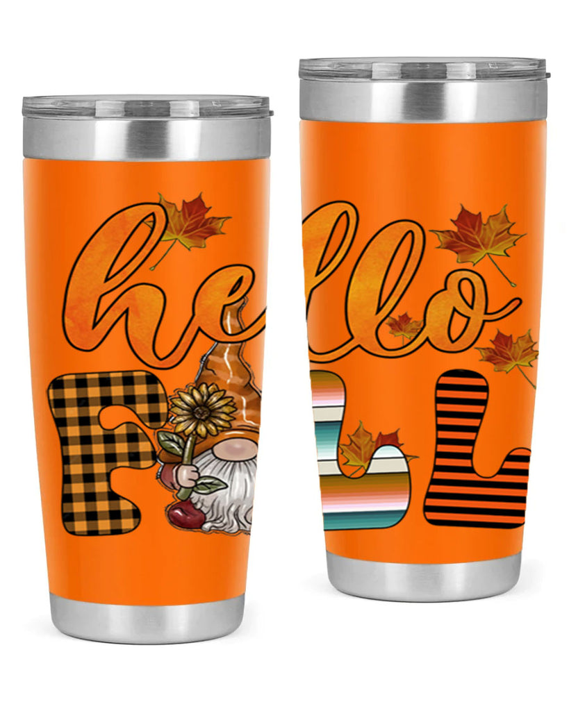 HelloFallVintageGnome 299#- fall- Tumbler