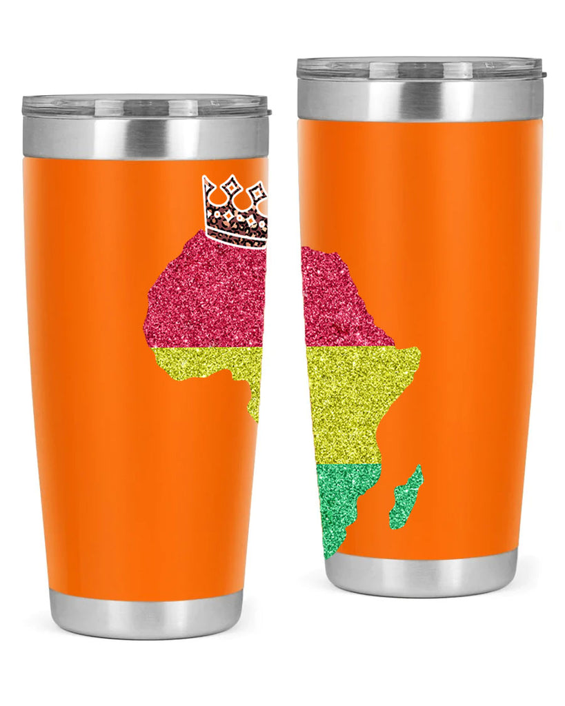 Juneteenth Crown Africa Flag 6#- Juneteenth- tumbler