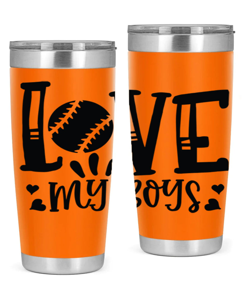 Love My Boys 2053#- baseball- Tumbler