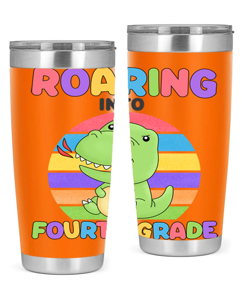 Roaring to 4th Grade Trex 24#- 4th  grade- Tumbler