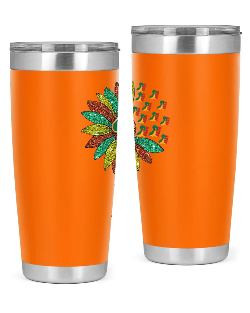 Sunflower Fist Juneteenth Black History 24#- Juneteenth- tumbler